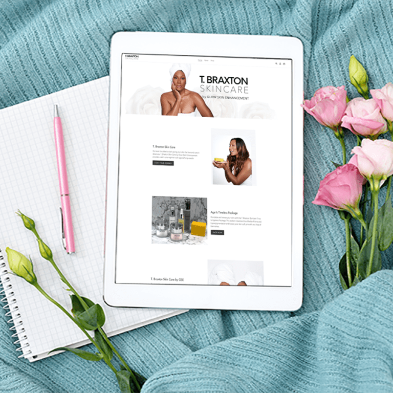 T Braxton Skincare - S. Mays Designs website designs for Christian