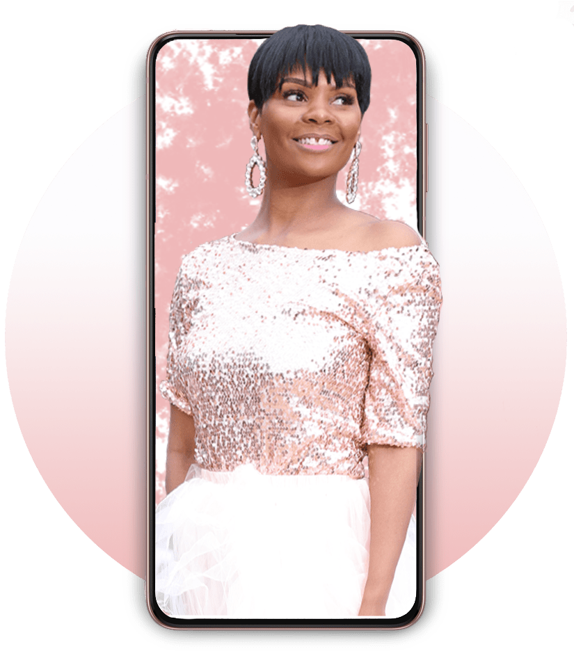 cellphone mockup with picture of Unstoppable Mom CEO