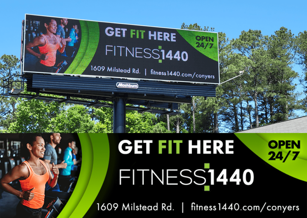 custom billboard design for gym Fitness 1440 Conyers