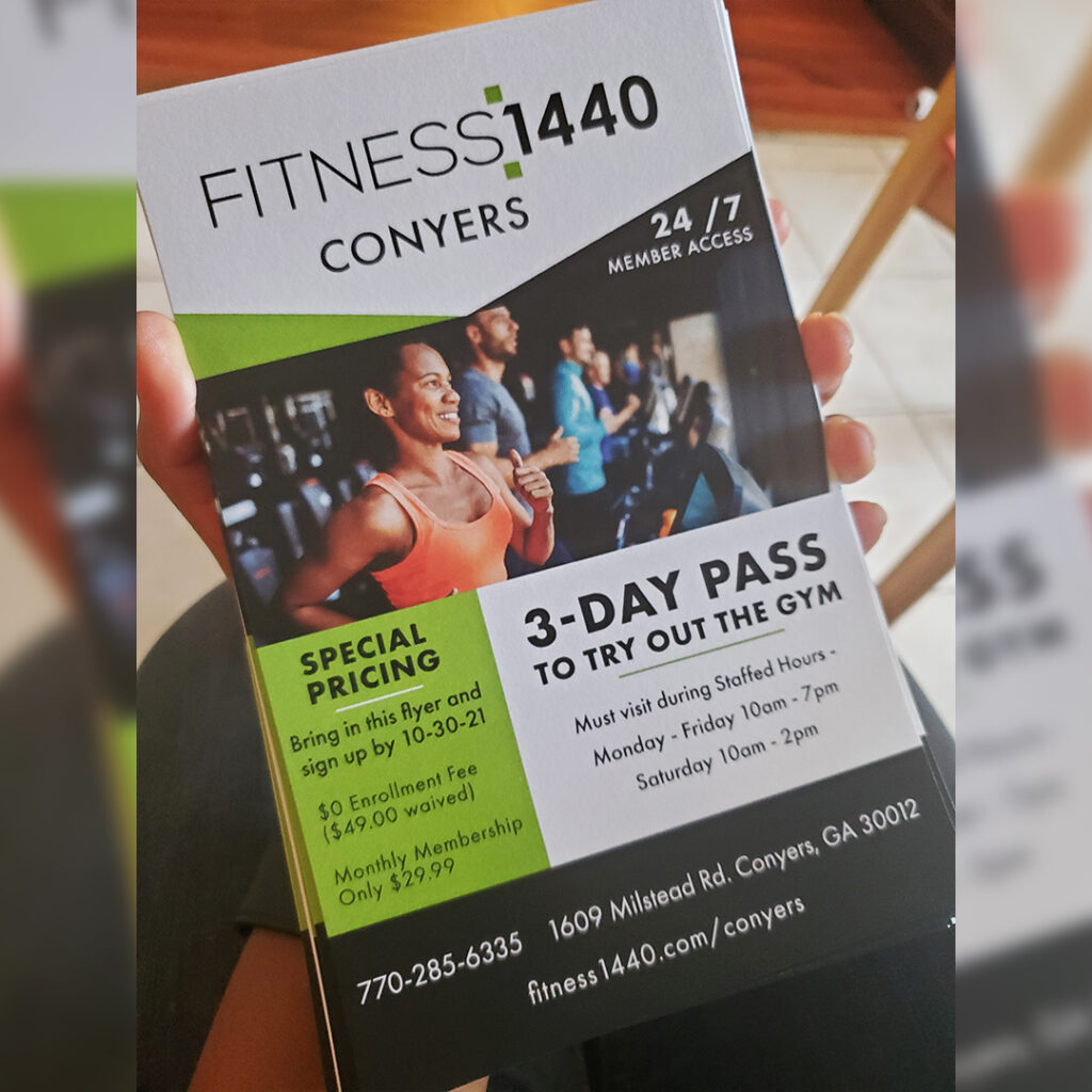 Fitness 1440 Conyers gym flyer design
