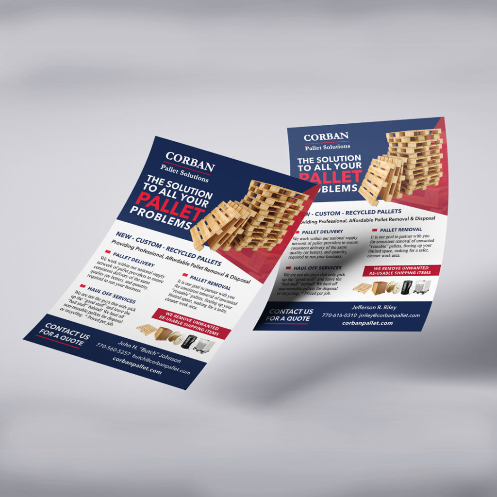 custom flyer design for pallet company