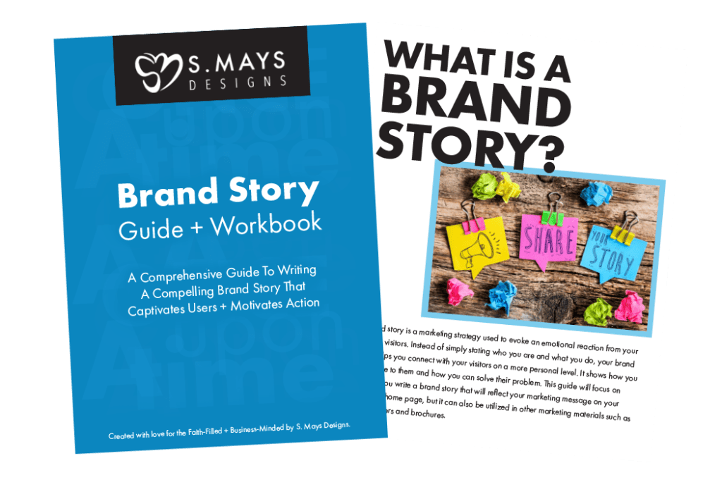 website designs for Christian entrepreneurs Brand Story Guide and Workbook by SMays Designs
